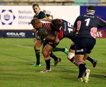 The Madibaz will look to avenge their round-robin loss to NWU-Pukke in the FNB Varsity Cup semifinal clash in Potchefstroom on Monday, March 24. Photo: Michael Sheehan/SASPA
