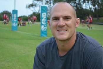 As one of his final duties, outgoing head coach Brent Janse van Rensburg is seeing the FNB Madibaz through their pre-season fixtures in preparation for the Varsity Cup competition in February. Photo: Coetzee Gouws/Full Stop Communications