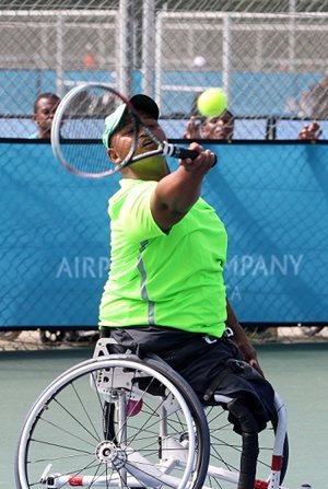 NMMU student Marshall Marsh has been selected to represent South Africa at two international wheelchair tennis tournaments that take place in the United Kingdom in February. Photo: Hennie de Klerk